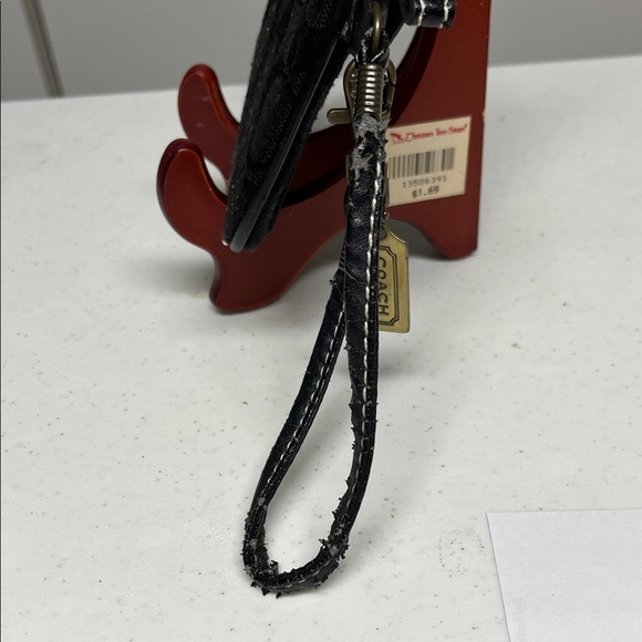 Coach Black and Gold Wristlet
